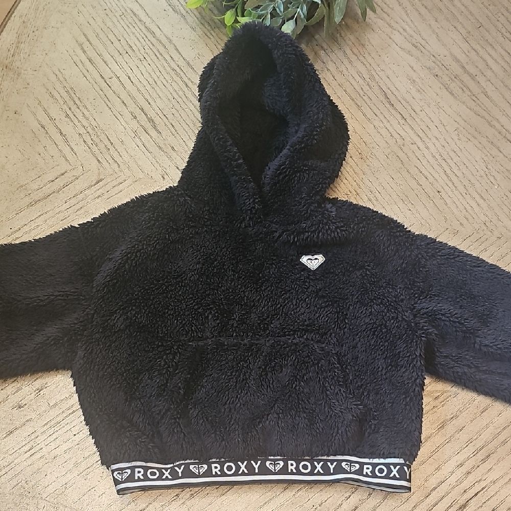 Roxy Kids Black Fleece Hoodie Size 7